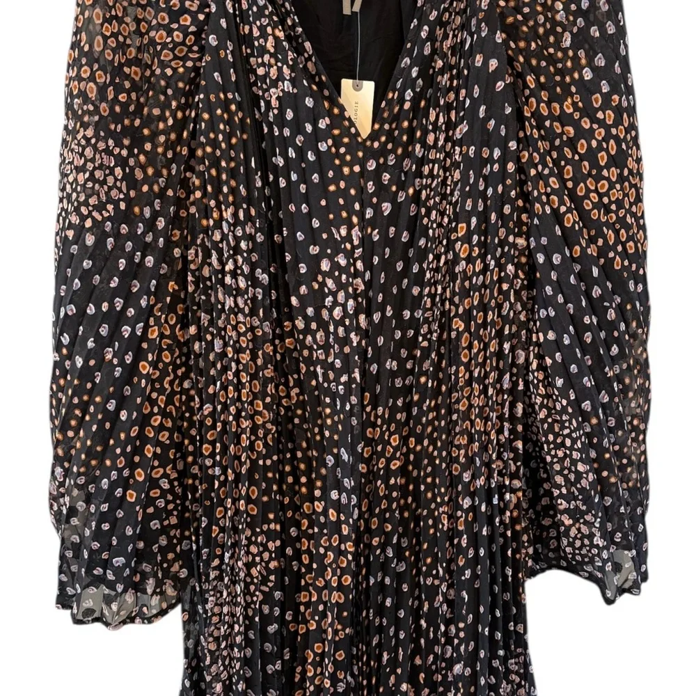 NWT Anthropologie Black and White Mini Dress - Picture 5 of 8